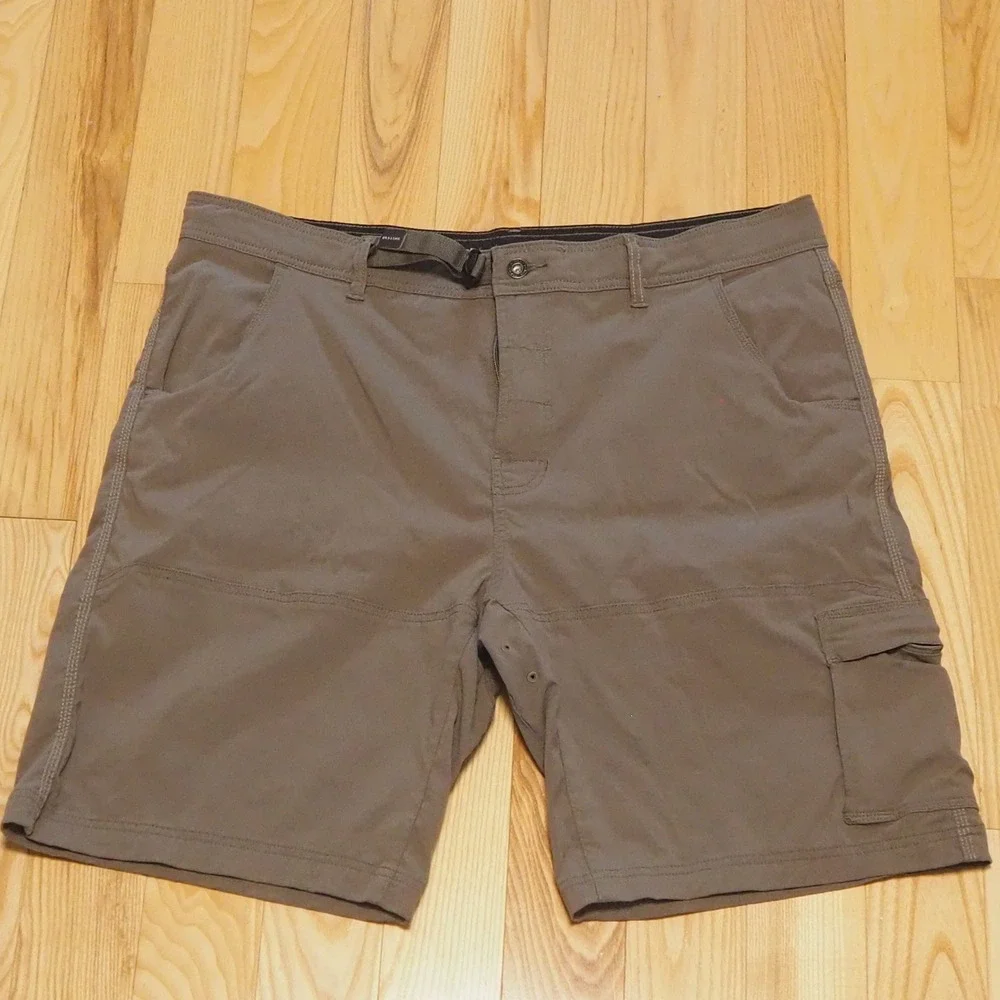 Prana Stretch Zion Cargo Shorts Men's 40x10 Olive Active Outdoor Hiking Fishing